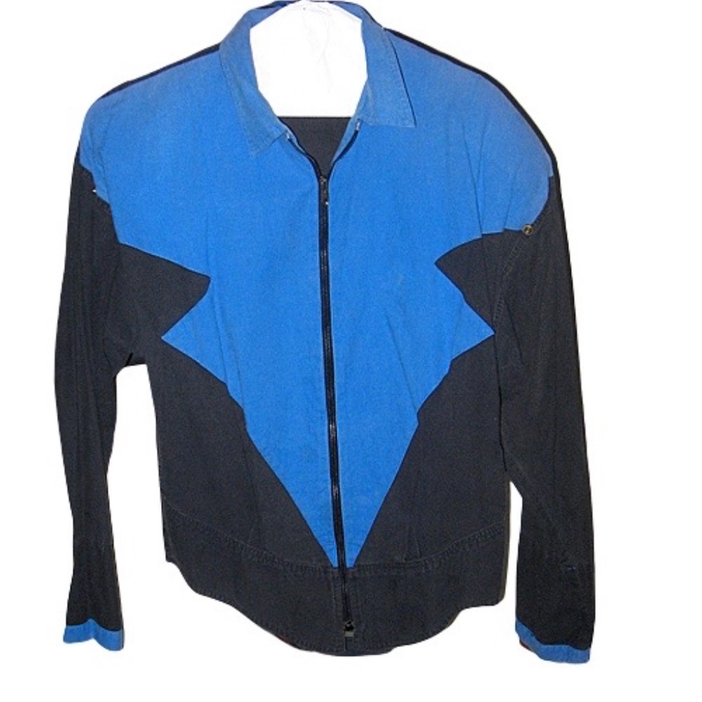 1980's New Wave Blue & Black Jacket